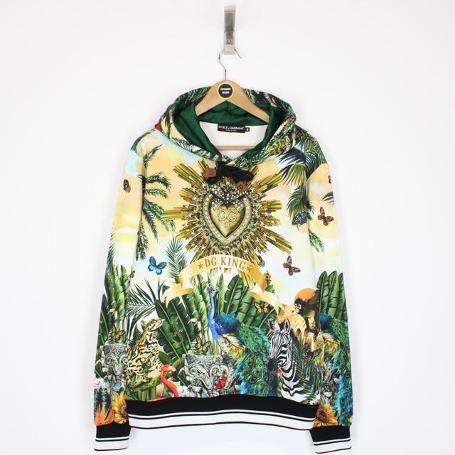 Dolce and Gabbana Tropical King Print Hoodie Medium