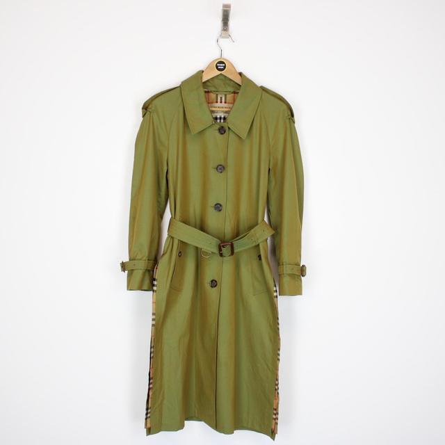 Burberry trench coat olive green on sale