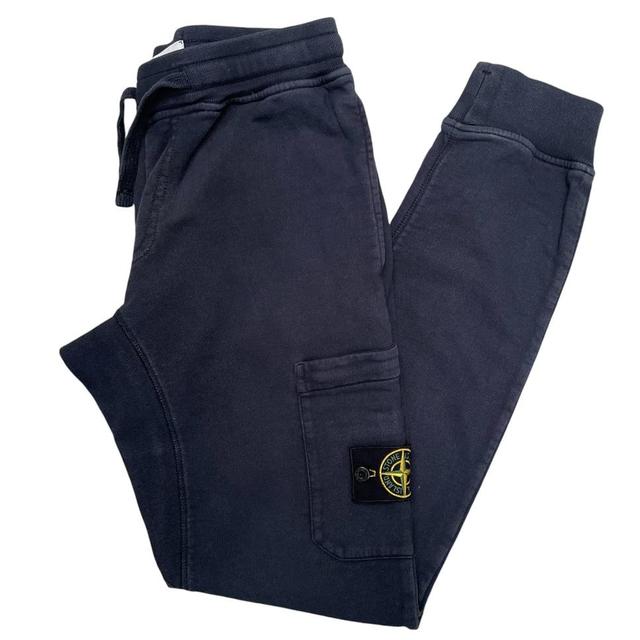 Navy stone island joggers sale