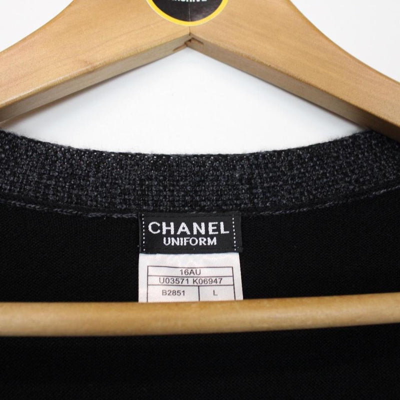 Chanel Uniform Wool Cardigan Large