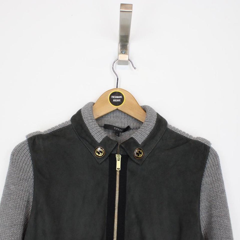 Gucci 2009 Wool and Pelle Leather Jacket Medium