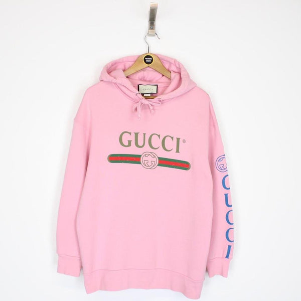 Gucci Dragon Embroidered Logo Hoodie Medium