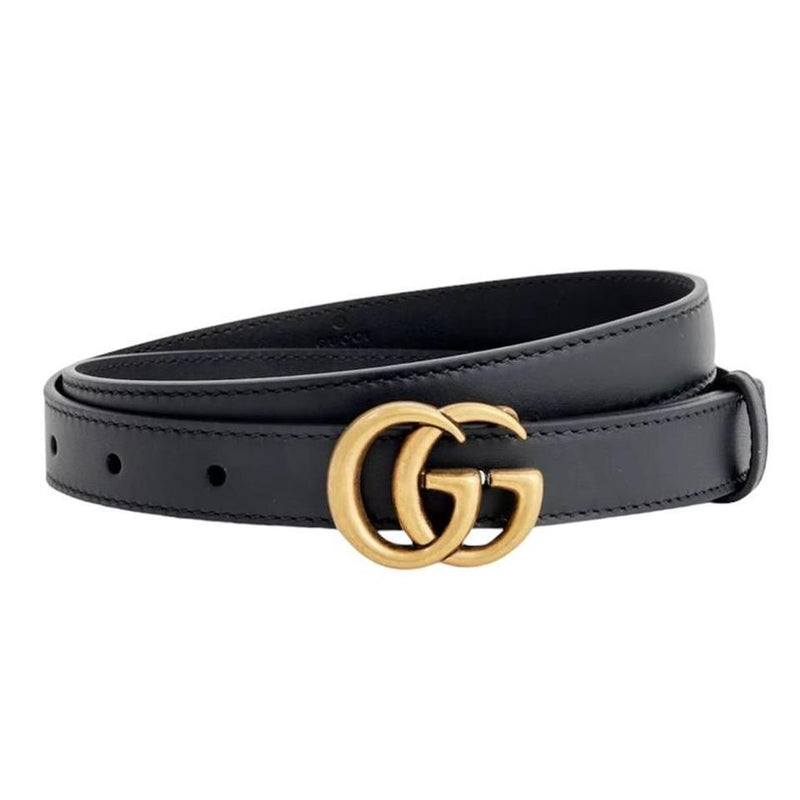 Gucci Marmont Leather Belt with GG Buckle