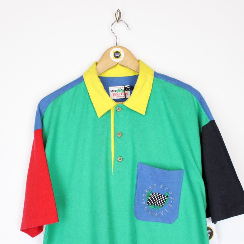 Vintage Benetton Polo Shirt Large