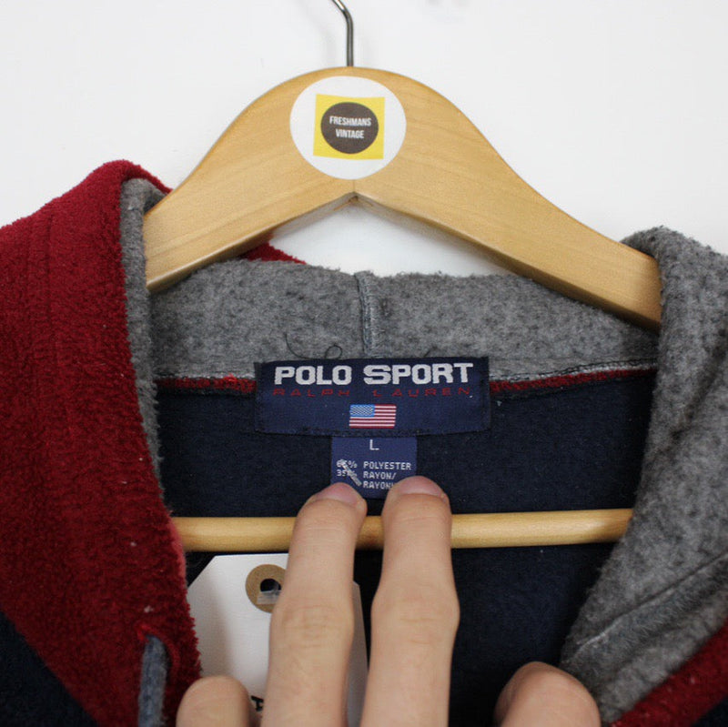 Vintage Polo Sport Hoodie Large