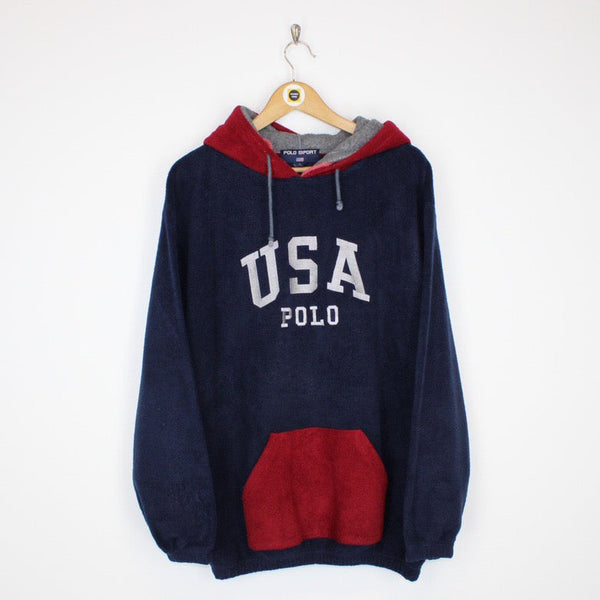 Vintage Polo Sport Hoodie Large