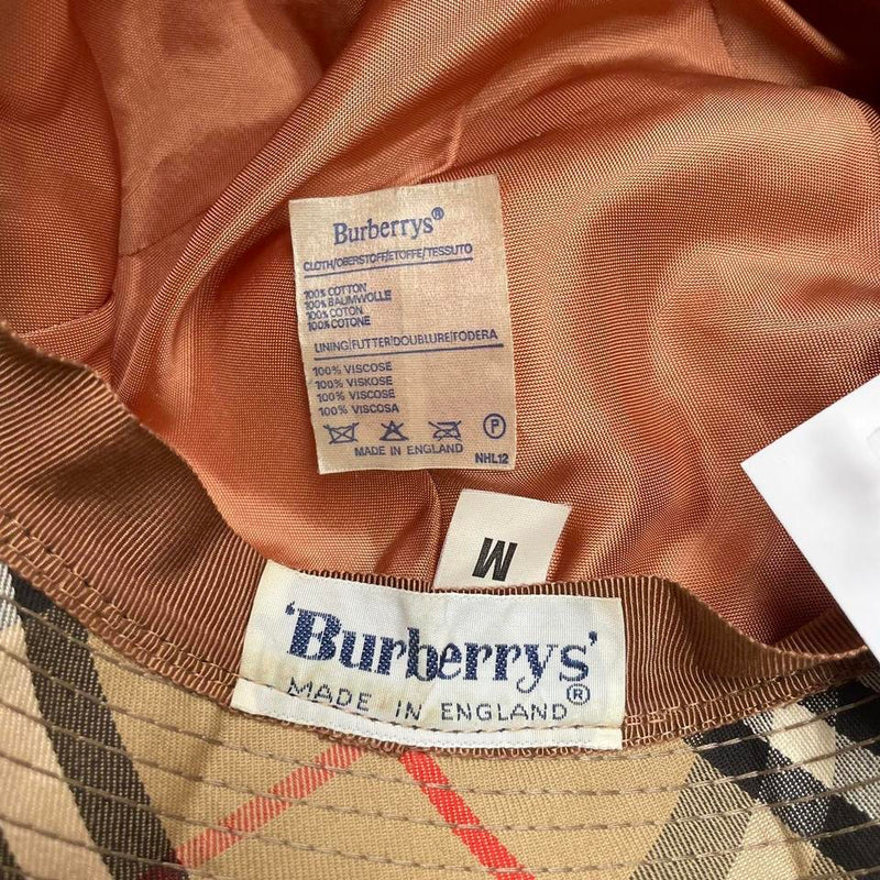 Vintage 80s Burberry Bucket Hat Medium