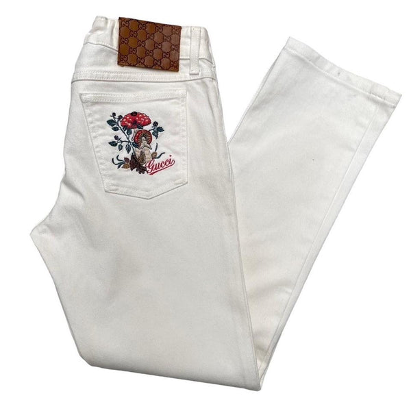 Gucci white hot sale jeans