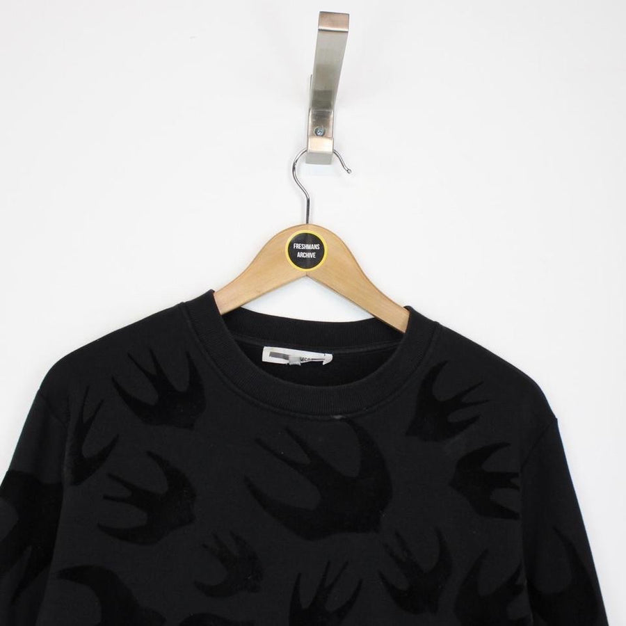 Alexander McQueen Black Swallow Sweatshirt Jumper Medium Freshmans Archive