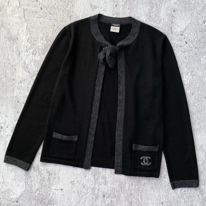 Chanel Uniform Wool Cardigan Large