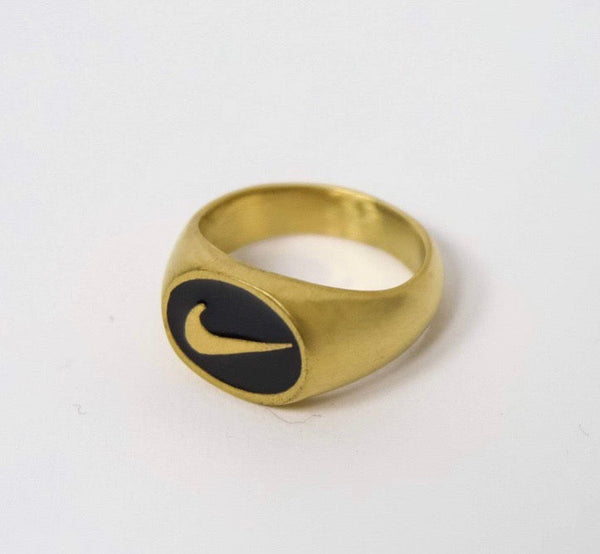 Nike Oval Swoosh Ring Gold