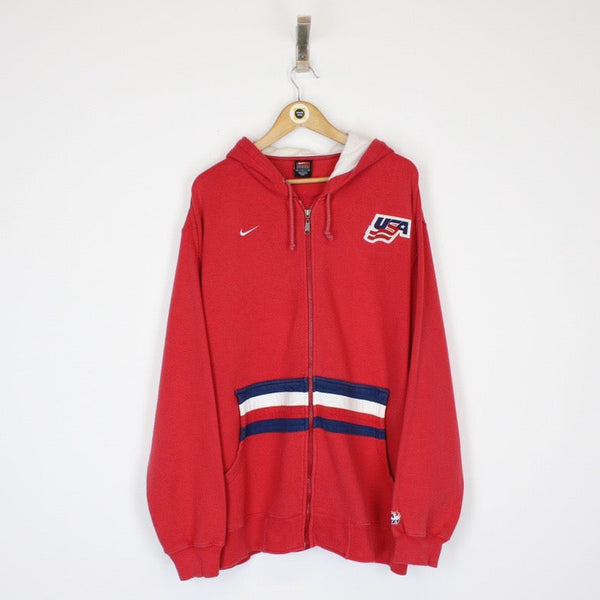 Vintage Nike USA Hoodie Large