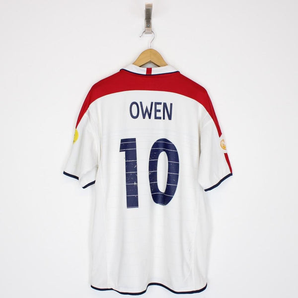 Vintage 2004 Owen Match Worn England Shirt XL