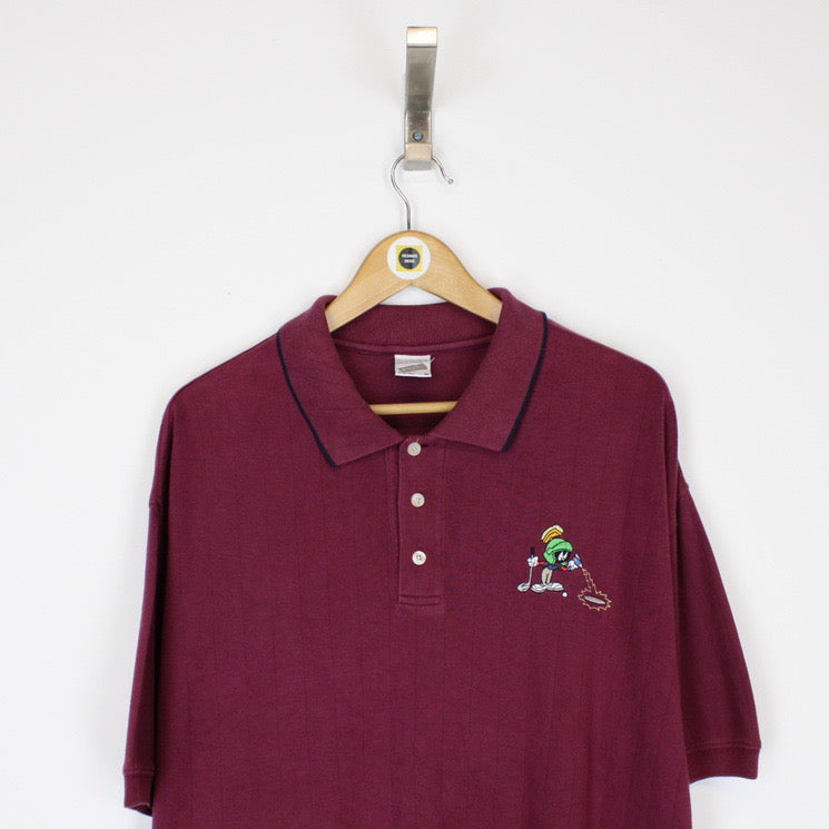 Vintage Warner Bros Polo Shirt Medium