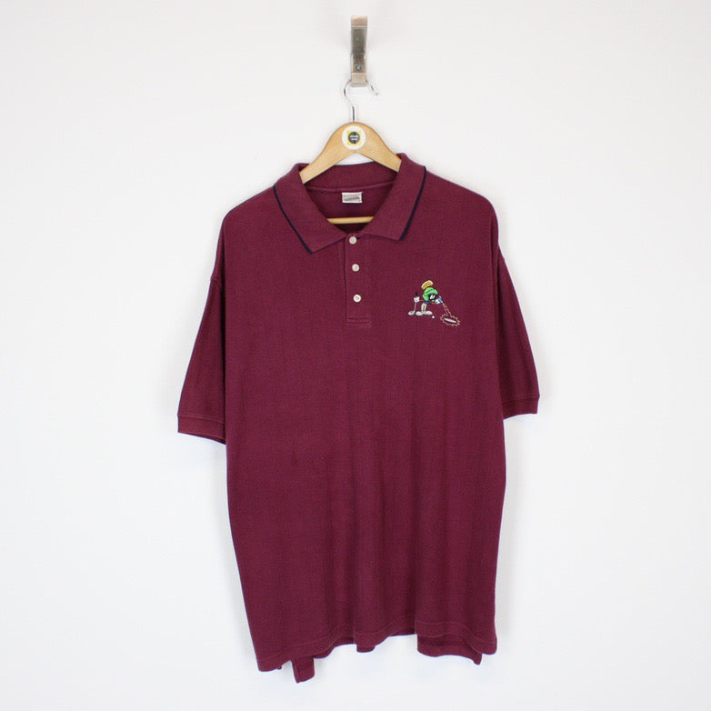 Vintage Warner Bros Polo Shirt Medium