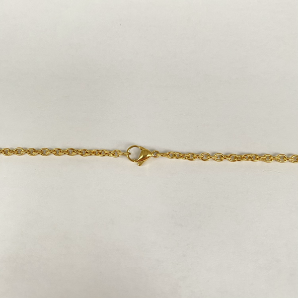 Nike Round Swoosh Necklace Gold