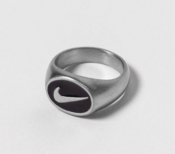 Nike Oval Swoosh Ring Silver