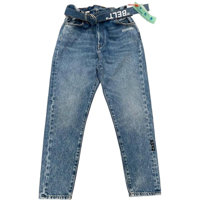 Off White Belted Jeans Medium