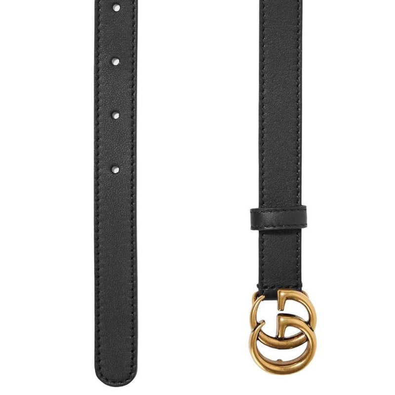 Gucci Marmont Leather Belt with GG Buckle