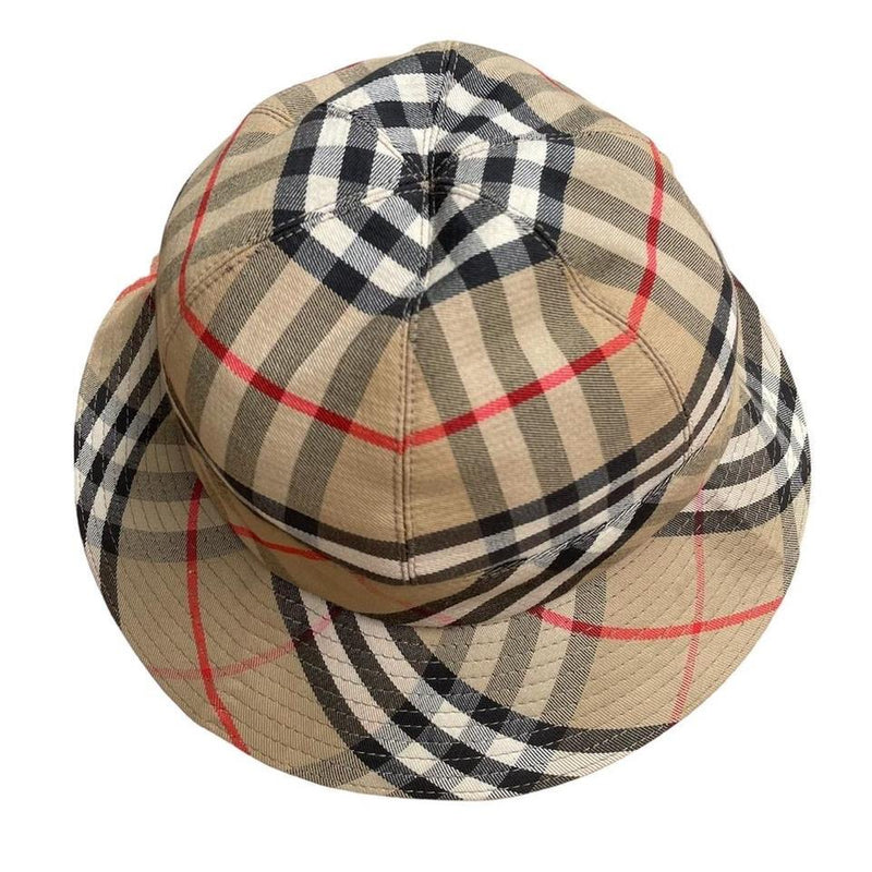 Vintage 80s Burberry Bucket Hat Medium