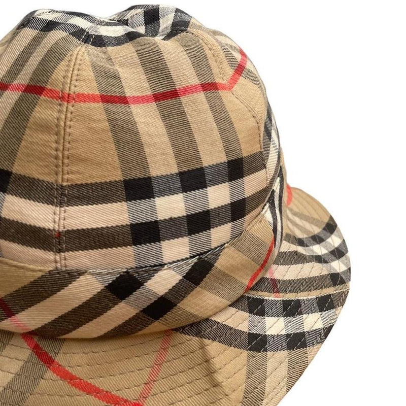 Vintage 80s Burberry Bucket Hat Medium