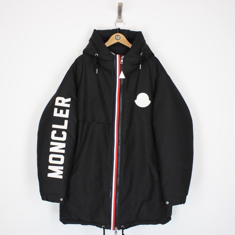 Moncler Charnier Logo Printed Down Parka XXL Freshmans Archive