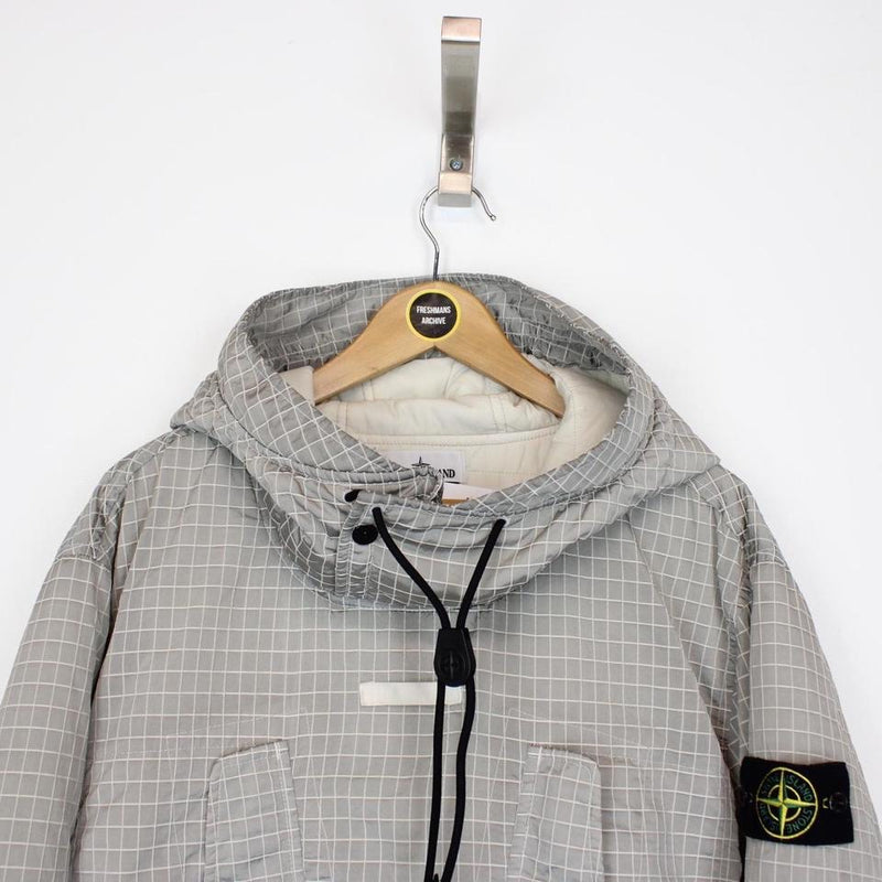 Stone Island AW 2023 Macro Ripstop Nylon Metal Pullover Jacket Large