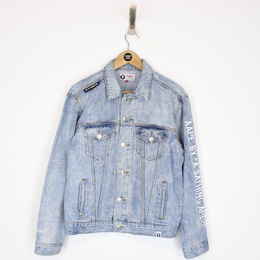 Bathing ape denim jacket best sale