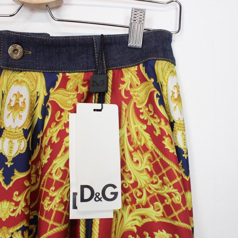 Dolce & Gabbana Silk Midi Skirt Medium