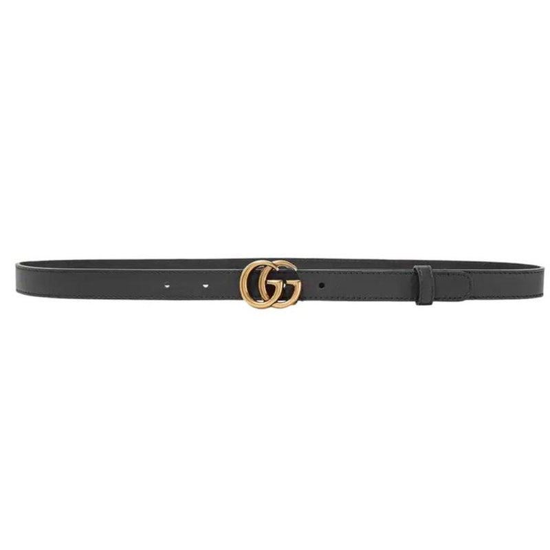 Gucci Marmont Leather Belt with GG Buckle