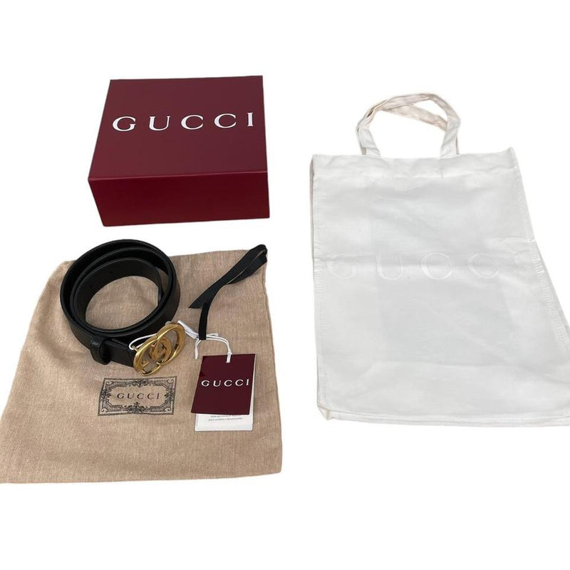 Gucci Marmont Leather Belt with GG Buckle