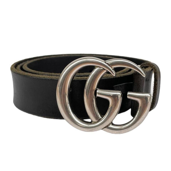 Gucci Marmont Leather Belt with GG Buckle