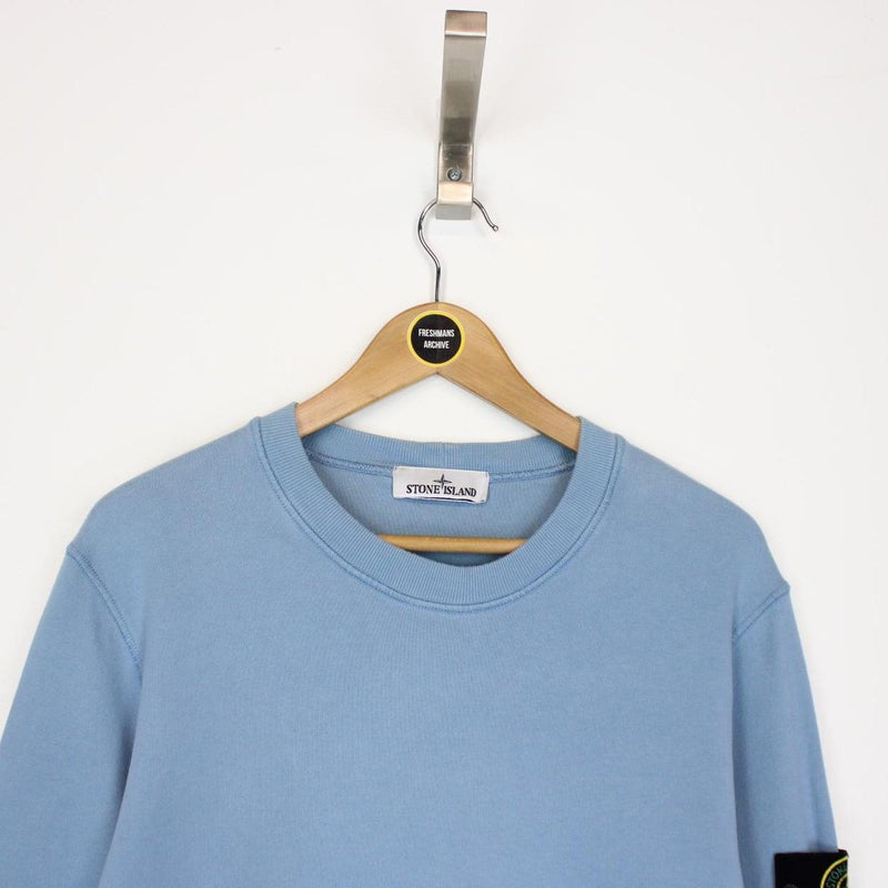 Stone Island Blue Cotton Sweatshirt Jumper