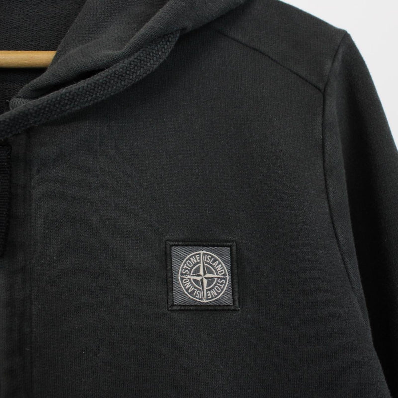 Stone Island SS 2014 Black Cotton Full Zip Hoodie Jumper