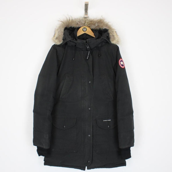 Canada Goose Black Trillium Parka Down Coat with Fur Trim