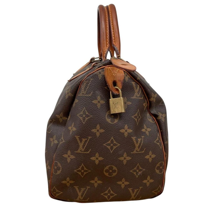 Louis Vuitton Speedy 30 Brown and Beige Monogram Coated Canvas Bag