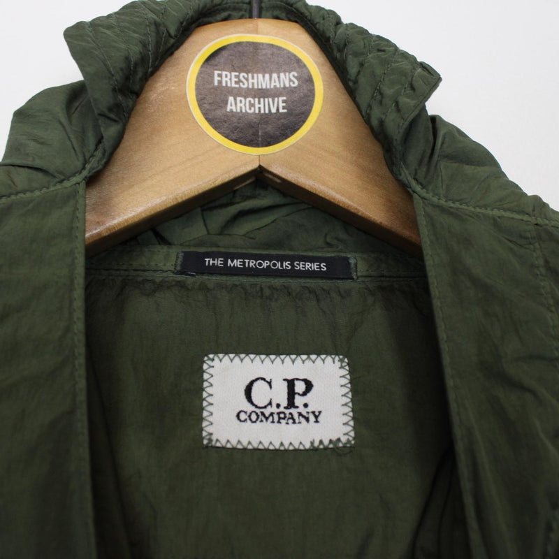 CP Company Green Metropolis Patch Logo Chrome R Hooded Jacket