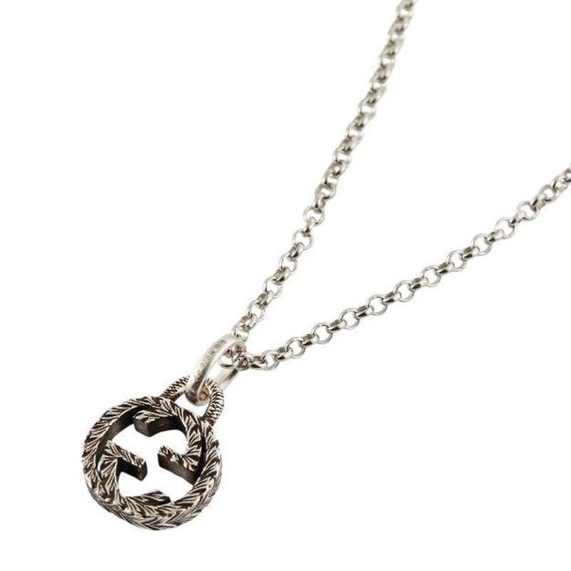 Gucci Interlocking G Pendant Sterling Silver Necklace