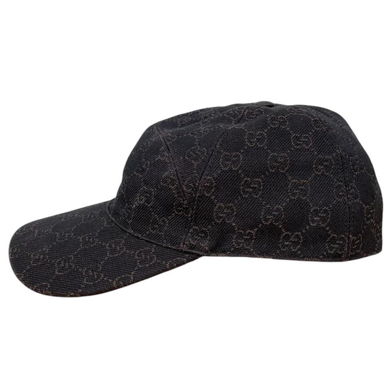 Gucci Black and Brown GG Monogram Baseball Cap