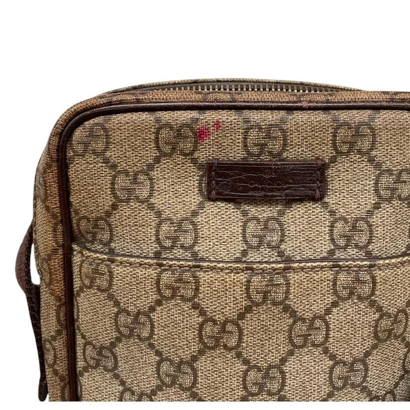 Gucci Beige and Brown GG Monogram Crossbody Bag