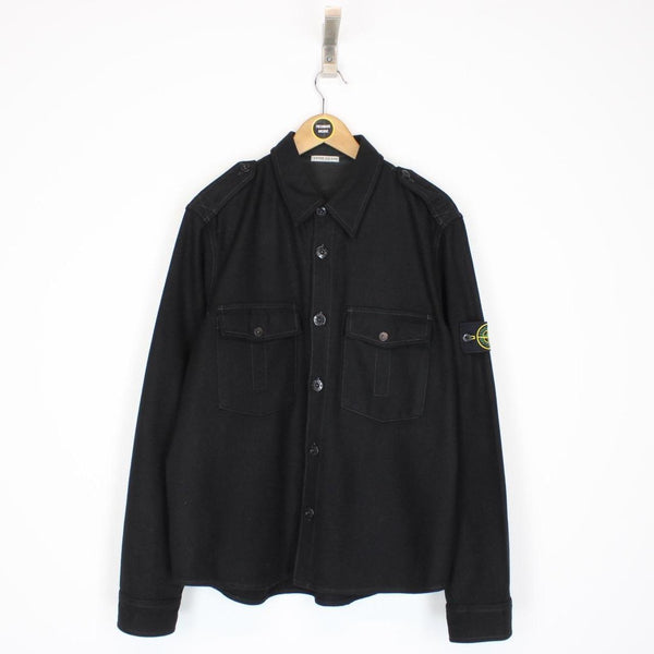 Vintage Stone Island AW 2007 Black Wool Overshirt