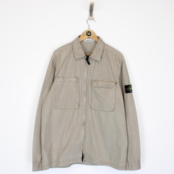 Stone Island SS 2018 Stone Brown Full Zip Overshirt Jacket