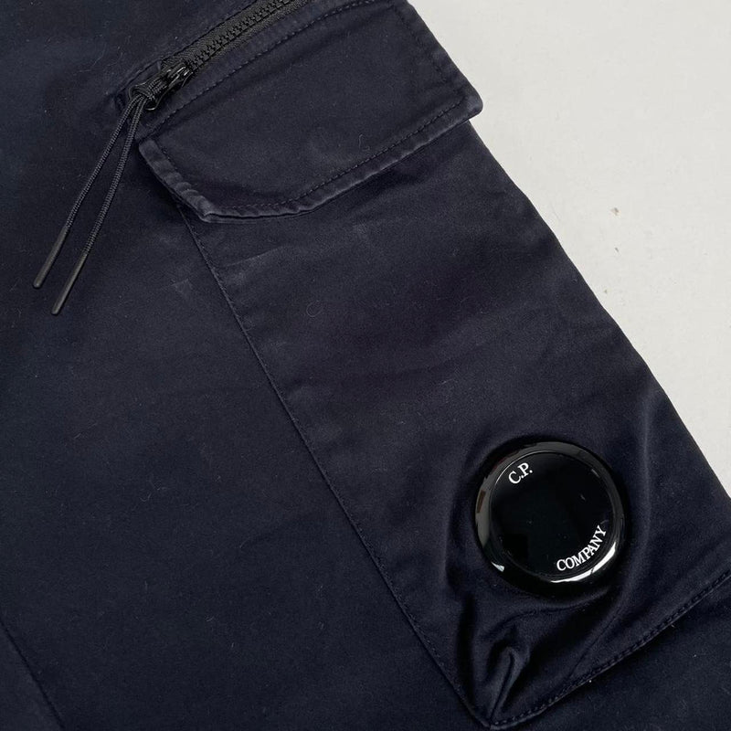 CP Company Navy Blue Slim Fit Lens Cargo Trousers