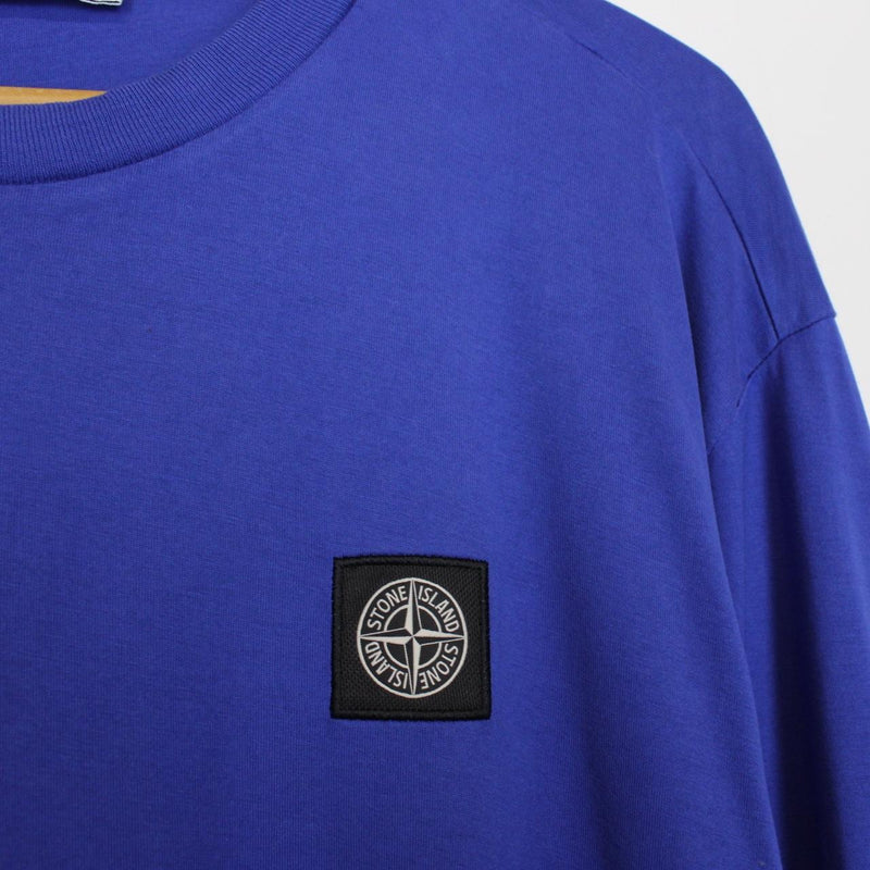 Stone Island AW 2021 Blue Long Sleeve Compass T-Shirt