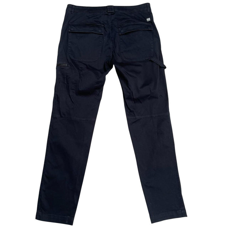 CP Company Navy Blue Slim Fit Lens Cargo Trousers