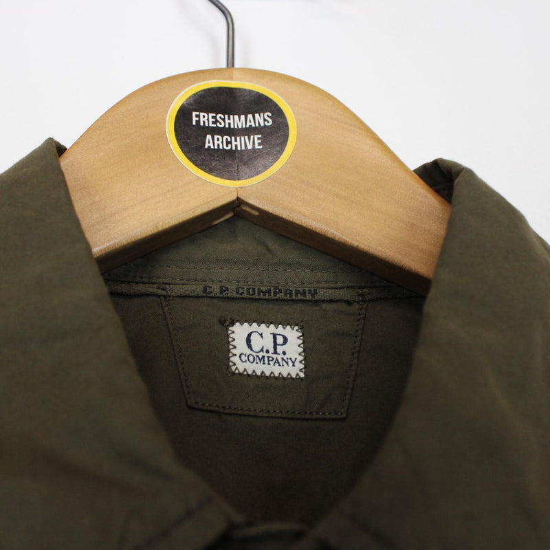 CP Company Green Cotton Lens Overshirt