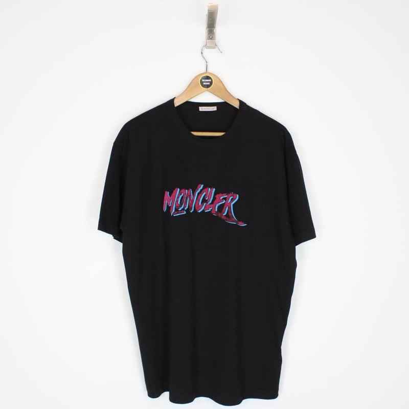 Moncler Maglia Black Logo Print Short Sleeve T-Shirt