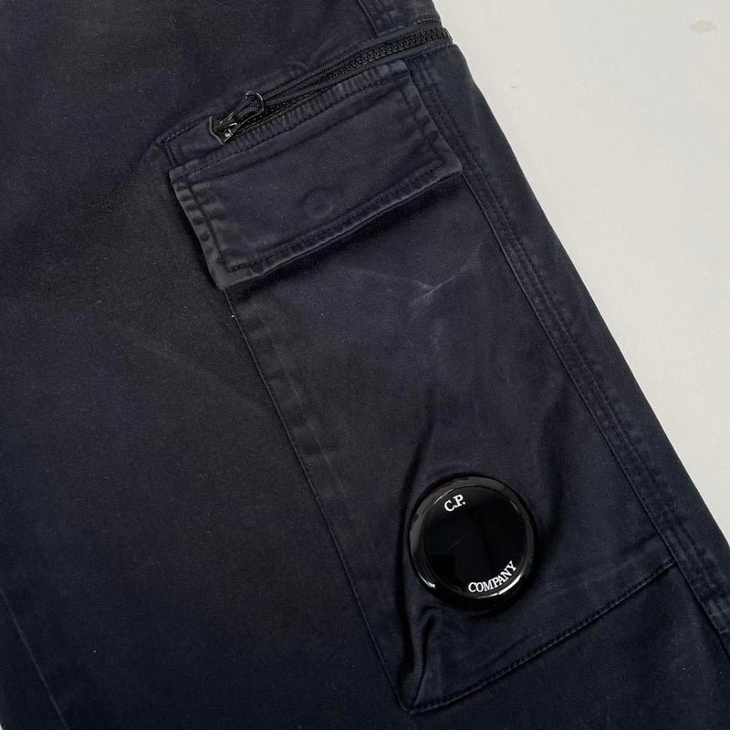 CP Company Navy Blue Slim Fit Lens Cargo Trousers