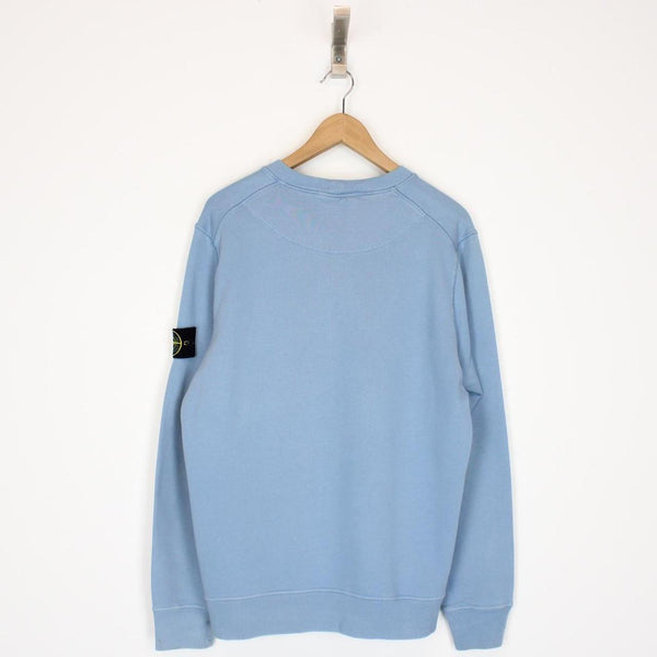 Stone Island Blue Cotton Sweatshirt Jumper