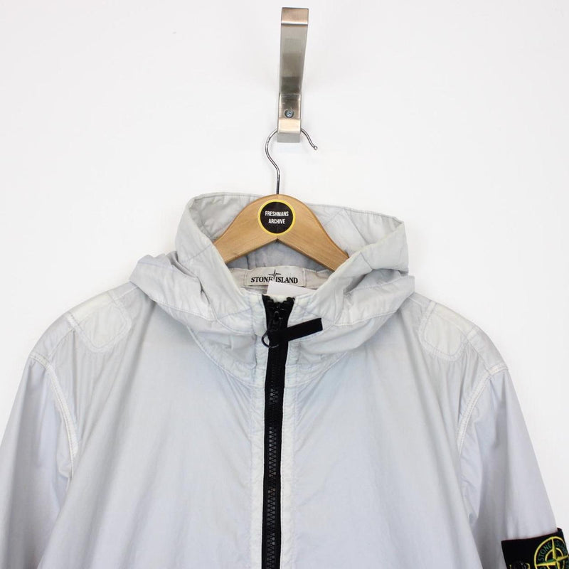 Stone Island AW 2018 Grey Full Zip Lamy Nylon Hooded Jacket